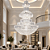 Lustre Pendente Cristal Imperial Cromado D80xH120CM - Imagem 4
