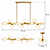 Lustre Pendente Esfera Barra Dourada 113cm - Smart Norte - Imagem 7