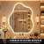 Espelho LED Para Banheiro Touch de Parede 3 Cores de Luz Com Desembaçador e Display Digital c 80X60 cm Bivolt 110V/220V - Imagem 4