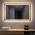 Espelho LED Banheiro de Parede Touch 3 Cores de Luz Com Desembaçador e Display Digital 80x60 cm Bivolt - Imagem 1