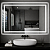 Espelho LED Banheiro de Parede Touch 3 Cores de Luz Com Desembaçador e Display Digital 80x60 cm Bivolt - Imagem 4