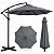 Ombrelone Guarda Sol de Luxo Cinza Haste Lateral 3m - Imagem 1