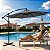 Ombrelone Guarda Sol de Luxo Cinza Haste Lateral 3m - Imagem 8