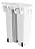 LIXEIRA C/ RODAS PEDAL P100 100L BCO - Imagem 2