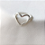 Anel coração vazado prata 925 - Imagem 1