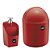 Kit Lixeira e Porta Detergente com Válvula Metalizado Vermelho UZ - Imagem 1