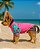 VIDA PRAIANA ROSA - Roupa UV50+ (roupa pet com proteção solar) - Imagem 1