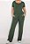 Conjunto Maria Paes Calça e Blusa  Verde Militar - Imagem 1