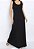 Vestido Maria Paes Longo de Bolso Preto - Imagem 1