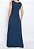 Vestido Maria Paes Longo de Bolso Marinho - Imagem 2