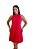 Vestido Maria Paes Gola Alta Vermelho - Imagem 4