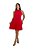 Vestido Maria Paes Gola Alta Vermelho - Imagem 1