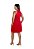 Vestido Maria Paes Gola Alta Vermelho - Imagem 2