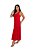 Vestido Maria Paes Midi Vermelho - Imagem 4