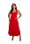 Vestido Maria Paes Midi Vermelho - Imagem 1
