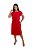 Vestido Maria Paes Midi Vermelho - Imagem 1