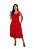 Vestido Maria Paes Midi Vermelho - Imagem 4