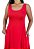 Vestido Maria Paes Midi Vermelho - Imagem 5