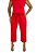 Conjunto  Maria Paes Calça Pantacourt e Regata  Vermelho - Imagem 3