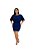 Vestido Maria Paes Curto Azul Marinho - Imagem 1