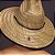 Chapéu de palha aplique couro marrom - Imagem 2