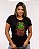 Camiseta baby look feminina preta cactos - Imagem 1