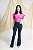 Calça Microflare Aurora Recortes - Jeans Escuro - Imagem 1