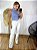 Calça Boot Cut Cargo Laura - Sarja OffWhite - Imagem 1