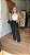 Calça Wide Leg Verônica - Sarja Preto - Imagem 1