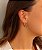 Argola lisa prata 925 com ouro 18K - Imagem 3