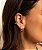 Argola lisa prata 925 com ouro 18K - Imagem 2