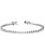Pulseira riviera 3 garras em prata e ródio - 3mm - Imagem 5