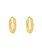 Mini argola em prata com ouro 18K - Imagem 1