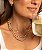 Choker dots corações em prata com ouro 18K - Imagem 2