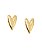 Brinco Heart Bold ouro 18K - Imagem 2