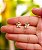 Brinco Flower prata com ouro 18K - Imagem 4