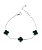 Pulseira de trevos em malaquita prata e ródio - Imagem 2