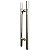 PUX REDONDO AÇO INOX 45CM P/ PORTAS DE MADEIRA E VIDRO - Imagem 2