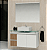 Kit gabinete, base de vidro,cuba e espelheira 0,80MT Branco/Ambar 096499 - Imagem 1