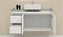 Kit gabinete, base de vidro,cuba e espelheira 0,80MT Branco/rustico 096599 - Imagem 2