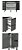 Gabinete Madeira Preto/Grafite 435524 1.94MT - Imagem 3
