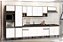 Kit Gabinete 29341 + Aereo 1.74MT + Modulo geladeira + Torre quente + Paneleiro + Modulo Cooktop Avelato/Branco - Imagem 1
