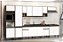 Kit Gabinete 29351 + Aereo 1.94MT + Modulo geladeira + Torre quente + Paneleiro + Modulo Cooktop Avelato/Branco - Imagem 1