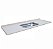 Pia Sintetica Bege C/Cuba inox 1.20MT 08724 - Imagem 1