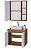 Kit gabinete Ripado, base de vidro, Cuba e Espelheira C/Armario 0.60MT Avelato/Branco 438441 - Imagem 2