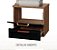 Kit gabinete, base de vidro, Cuba, Painel Ripado e Espelheira C/Cinta 0.60MT Branco Tampo Avelato 437410 - Imagem 2