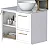 Kit gabinete Aço, base de vidro, cuba e espelheira  0.80MT Branco 2031 - Imagem 3