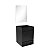 Kit gabinete, Cuba Pedra ardosia e Espelheira 0.40MT Preto 4792 - Imagem 2