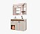 Kit gabinete, Cuba e Espelheira 0.80MT Off White/Avelato 49844 - Imagem 1