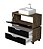 Kit gabinete, modulo, cuba e espelheira 0,60MT Preto/Avelato 2982 - Imagem 2